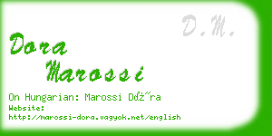 dora marossi business card